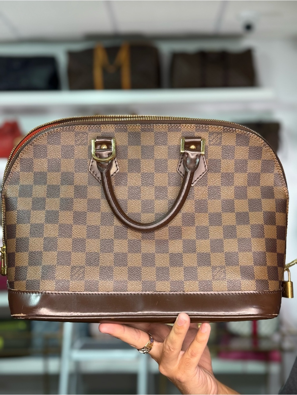 SALE! LV Damier Ebene Alma